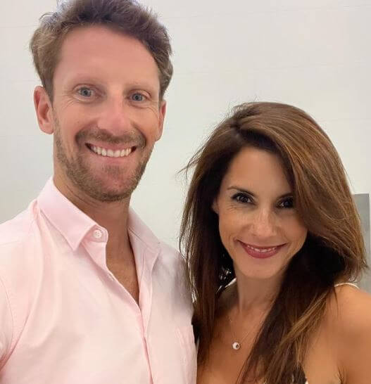 Marion Jolles with her husband Romain Grosjean.